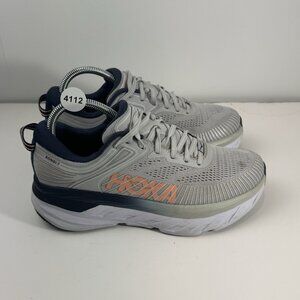 Hoka One One Bondi 7 Womens Size 7.5 Gray Running Shoes